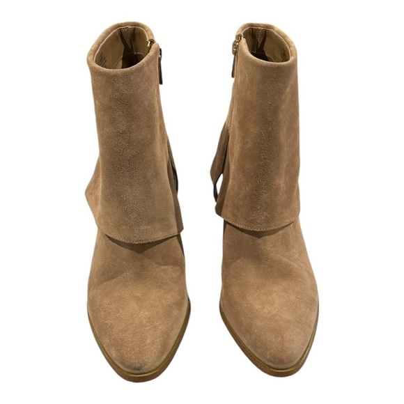 JESSICA SIMPSON Coulton Suede Foldover Bootie Sandstone Size 9 - Picture 2 of 9